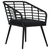 3-dijelni bistro set od poliratana crni