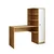 Hanah Home 2073 radni sto s policom 143,2 × 143,2 × 50 cm, atlantski bor / bela