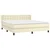 Vidaxl Box spring postelja z vzmetnico krem 160x200 cm umetno usnje