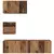 Set TV komoda Zidne 4 pcs Staro drvo Konstruirano drvo