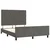 Vidaxl Posteljni okvir brez vzmetnice temno siv 140x190 cm žamet