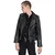 Moška jakna (biker) STRAIGHT TO HELL - Commando - Black/Silver - Ball Pull/Red Lining - COM-BLK-NIC-MOD