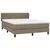 Vidaxl Box spring postelja z vzmetnico taupe 140x200 cm blago