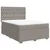 Vidaxl Box spring postelja z vzmetnico taupe 140x200 cm blago