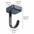 WENKO 71149800 - Kuke JET 2,2x3,9 cm crne/srebrne