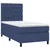 Vidaxl Box spring postelja z vzmetnico LED modra 90x190 cm blago
