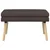 Vidaxl Dvojna klop Temno rjava 80 x 40 x 47 cm Blago