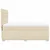 Vidaxl Box spring postelja z vzmetnico krem 140x190 cm blago
