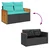 10-dijelni set vrtnih sofa s jastucima crni poliratana bagrem