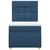 Vidaxl Box spring postelja z vzmetnico modra 100x200 cm blago