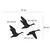 WallXpert metalni zidni ukras DK-FLY-BR102, ptice u letu, 3 dela, crni