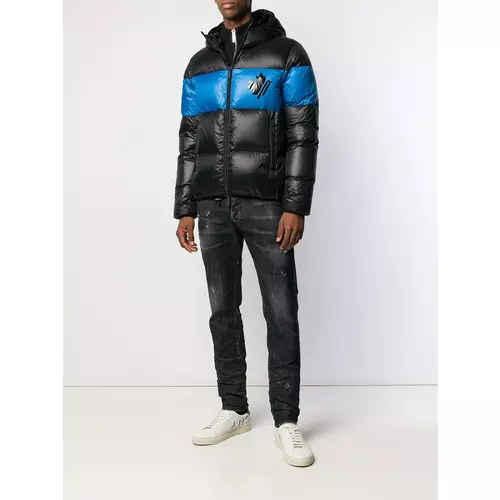 Dsquared2 leaf print padded jacket men Black Idealno.ba