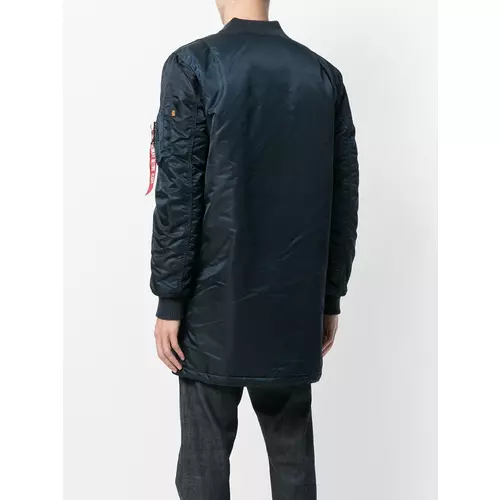 Alpha Industries longline bomber jacket men Blue Idealno.ba