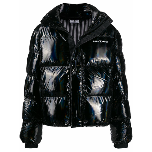 Daily Paper padded holographic effect jacket men Black Ceneje.si