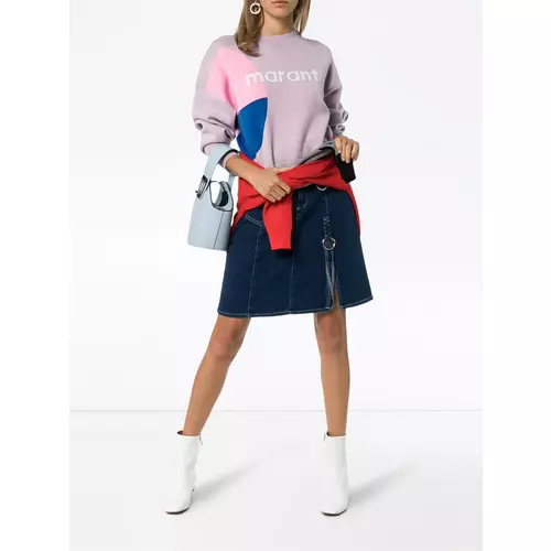 Isabel Marant toile korbin logo wool and cotton blend jumper