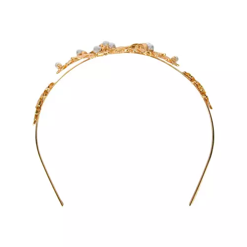 Oscar de la Renta Gold Tone Acorn Headband Oscar de la Renta | Accessories | Oscar De La Renta Gold  main image 4