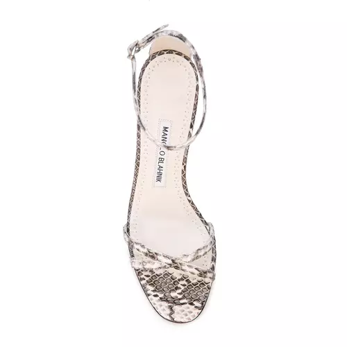 Manolo Blahnik Paloma snakeskin sandals women Black Idealno.ba