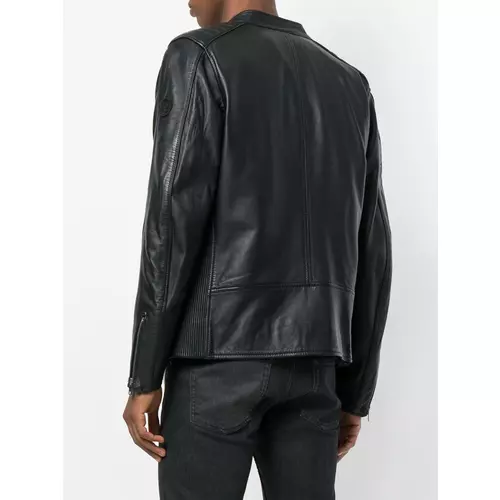 Diesel L quad leather jacket men Black Ceneje.si