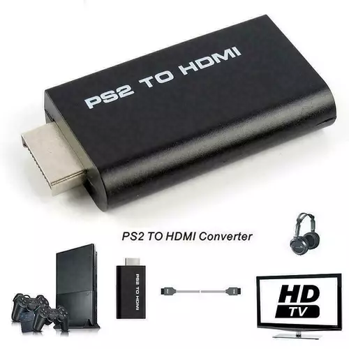Video AV Adapter for Sony Playstation 2 PS2 to HDMI Converter w/ 3.5mm  Audio Output, for HDTV HDMI Monitor by Farenow