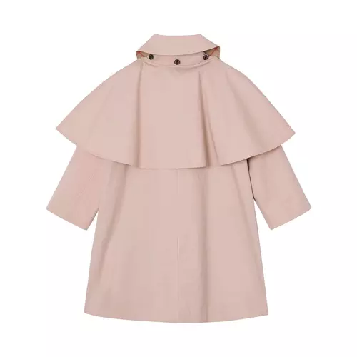Burberry Kids Detachable Hood Showerproof Cotton Swing Coat kids Pink Idealno.ba