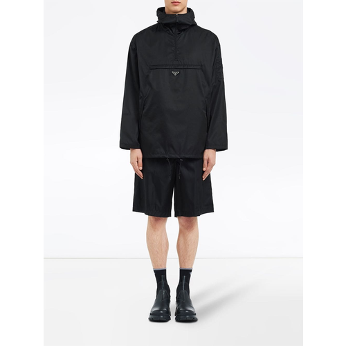 Prada nylon gabardine anorak jacket men Black Ceneje.si
