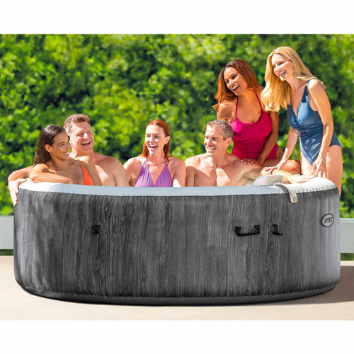 Intex 28442 Pure Spa Grey Wood Deluxe Set masažni bazen