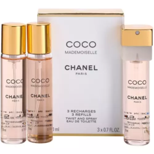 Chanel Coco Mademoiselle Eau de Toilette Twist and Spray Refills 3 x 20 ml  eau de toilette refill