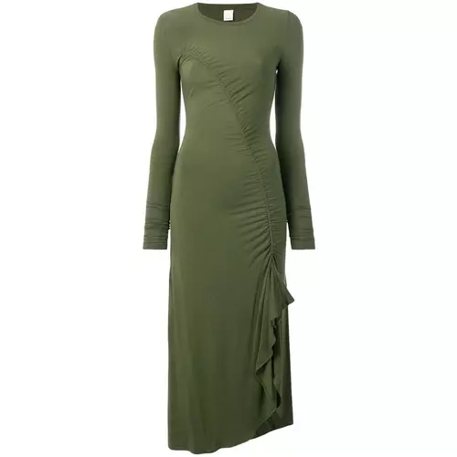 pinko ruched flared dress PINKO Ruched Mini Dress