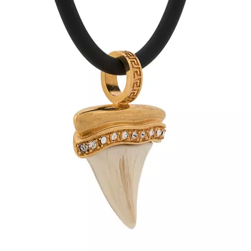 Versace shark tooth necklace men Black Idealno.ba