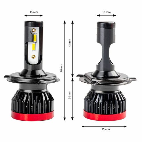 AMiO BF Series H7 LED Headlight bulbs - up to 95% more light