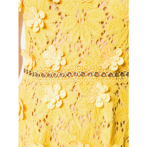 Michael Michael Kors - floral appliqu lace dress - women - Yellow -  Ceneje.si