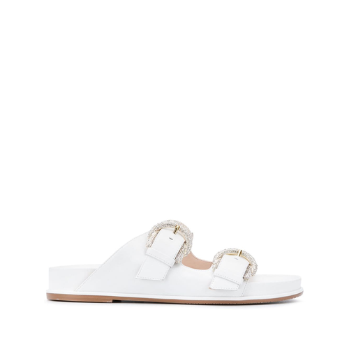 Stuart Weitzman Juanita buckle sandals women White Ceneje.si