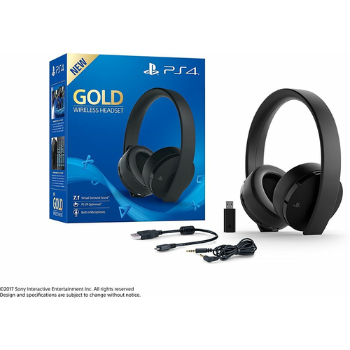 Ps4 wireless shop gold headset black