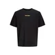 JACK & JONES Majica JJCITY pastelno modra / oranžna / črna / bela
