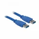 DELOCK Delock USB kabel USB 3.2 gen. 1 (USB 3.0) USB-A vtič\, USB-A vtič 3.00 m modra pozlačeni konektorji 82536, (20416439)