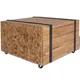 Vidaxl Stranska mizica iz tikovine 60x60x38 cm