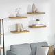 Polica na zidu Zidna montaža 4 pcs Bež 50 x 23,5 x 4 cm