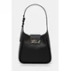 Usnjena torbica Karl Lagerfeld K/SIGNATURE črna barva, A1W30434