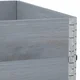 Okviri za palete 2 kom sivi 100 x 100 cm od masivne borovine
