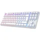 Nikcorp Mehanska igralna tipkovnica TKL, AZERTY razporeditev, Hot-Swap zamenljiva stikala, RGB osvetlitev, žična, bela barva
