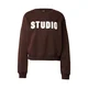 ONLY Majica ONLSWEAT temno rjava/bela