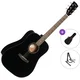 Cort EARTH 60 Standard SET Black Gloss Akustična kitara