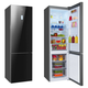 Amica kombinovani frizider fk3556.4gbdf 201 cm crni