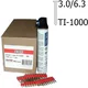 Žeblji za beton 3.0x17-38mm, TI-1000, pak=1.000kos + 1 plinska kartuša | Alsafix - 19