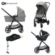 kinderkraft® otroški voziček 4v1 newly™ moonlight grey + mink™ pro + isofix baza mink™ fx