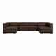 Temno rjava usnjena kotna zofa (v obliki črke U) Madame - Windsor & Co Sofas