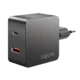 shumee Dvojni USB polnilni adapter, USB-A/C stenski polnilnik, 45 W, črne barve