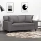 Vidaxl vidaXL Dvosed z blazinami, siv, 120 cm, umetno usnje
