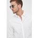 Košulja Armani Exchange za muškarce, boja: bijela, slim, s klasičnim ovratnikom