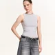 Cropp - Top na bretele - light grey